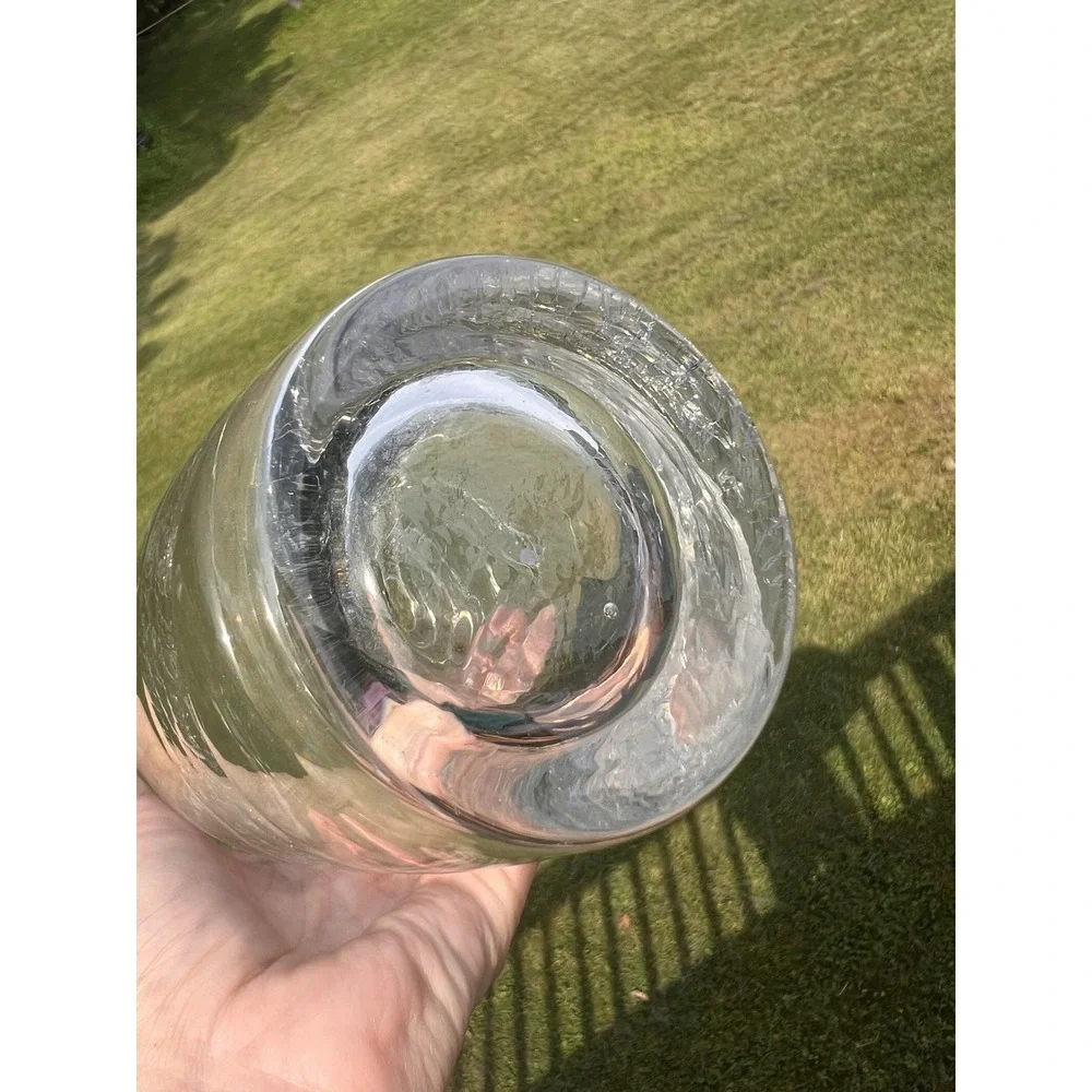 Clear Art Glass Vase 12